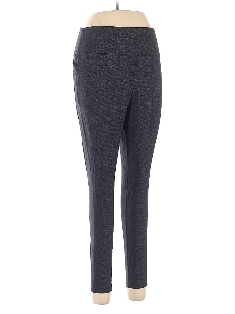 T by Talbots Solid Gray Active Pants Size L - photo 1
