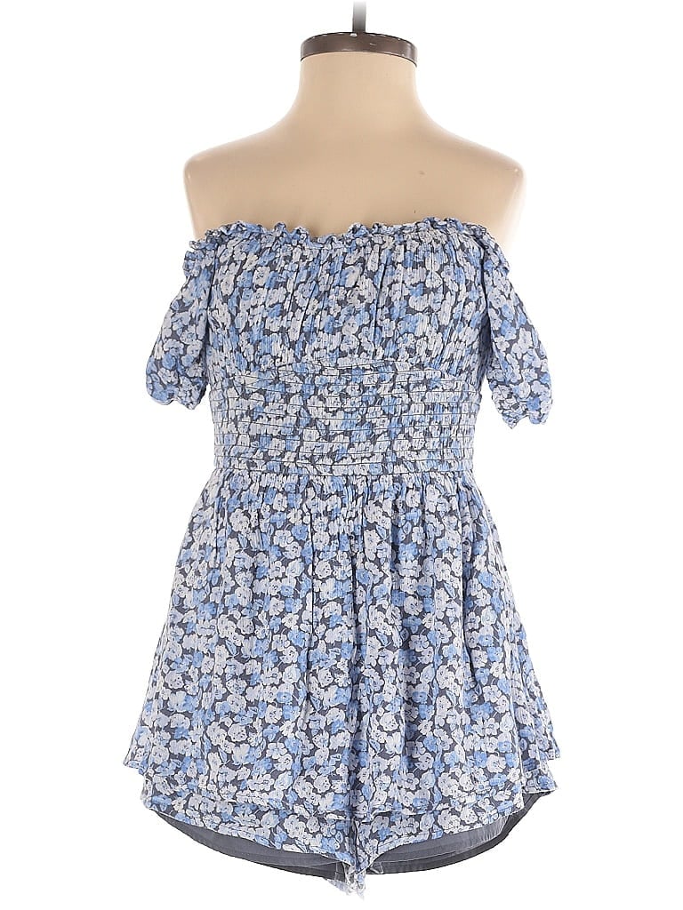 Pre-owned Hollister Romper In Blue