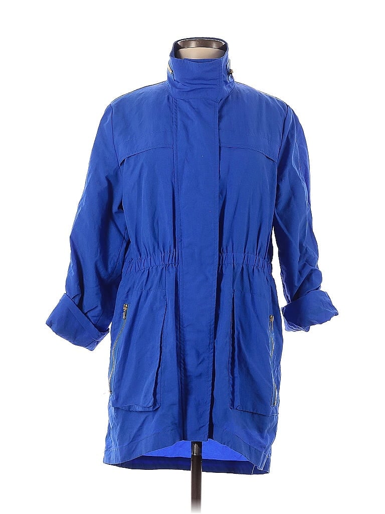 For Cynthia 100% Nylon Blue Raincoat Size M - photo 1