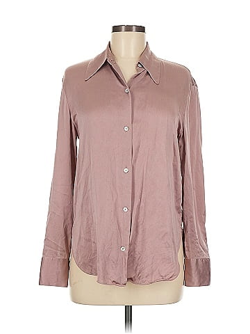 Vince. Long Sleeve Silk Top (view 1)