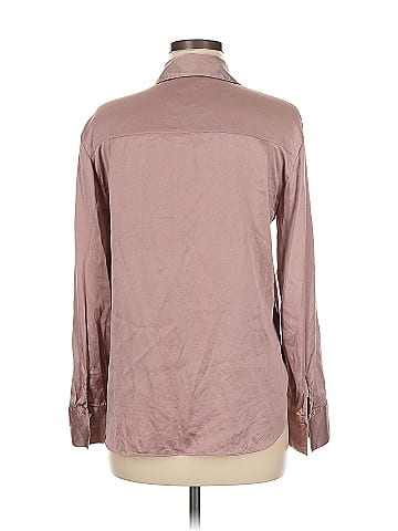 Vince. Long Sleeve Silk Top (view 2)