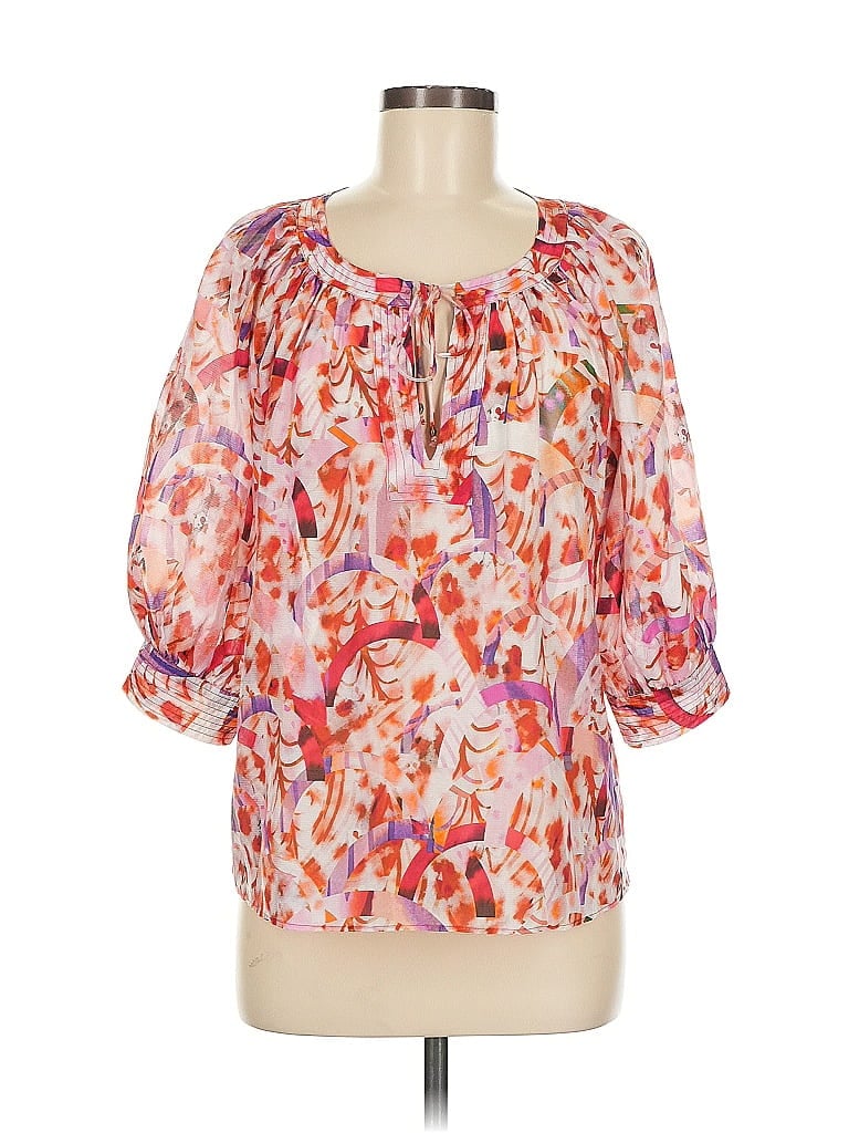 Pre-owned Marie Oliver 3/4 Sleeve Blouse In Pink