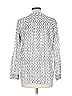 Ann Taylor LOFT Outlet 100% Cotton Silver Long Sleeve Blouse Size L - photo 2