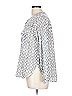 Ann Taylor LOFT Outlet 100% Cotton Silver Long Sleeve Blouse Size L - photo 5
