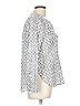 Ann Taylor LOFT Outlet 100% Cotton Silver Long Sleeve Blouse Size L - photo 4