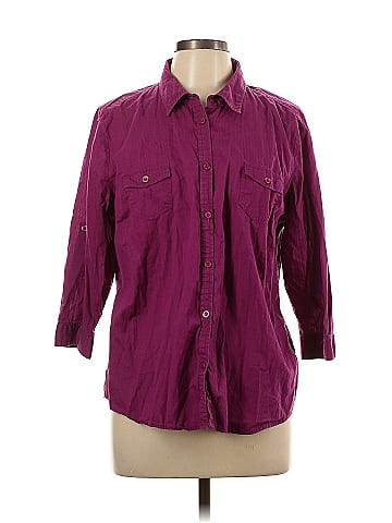 SONOMA life + style 3/4 Sleeve Button-Down Shirt (view 1)