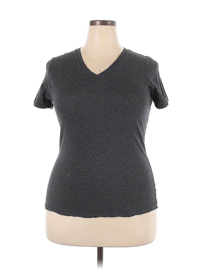 Pre-owned Active Basic Short Sleeve T-shirt In Gray
