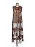 Johnny Was 100% Nylon Graphic Brown Casual Dress Size XL - photo 1
