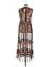Johnny Was 100% Nylon Graphic Brown Casual Dress Size XL - photo 2