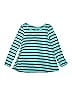 Justice Stripes Teal Long Sleeve T-Shirt Size 8 (big kids) - photo 1
