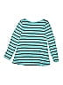 Justice Stripes Teal Long Sleeve T-Shirt Size 8 (big kids) - photo 2