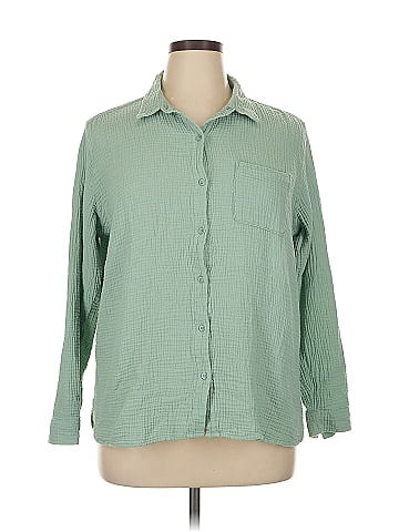 Anne Klein Long Sleeve Button-Down Shirt (view 1)