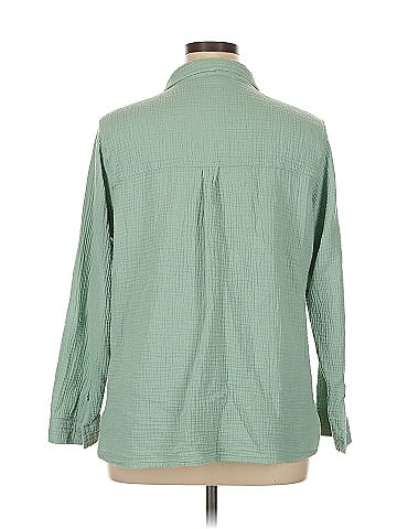 Anne Klein Long Sleeve Button-Down Shirt (view 2)