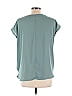 Soho 100% Polyester Teal Short Sleeve Blouse Size L - photo 2