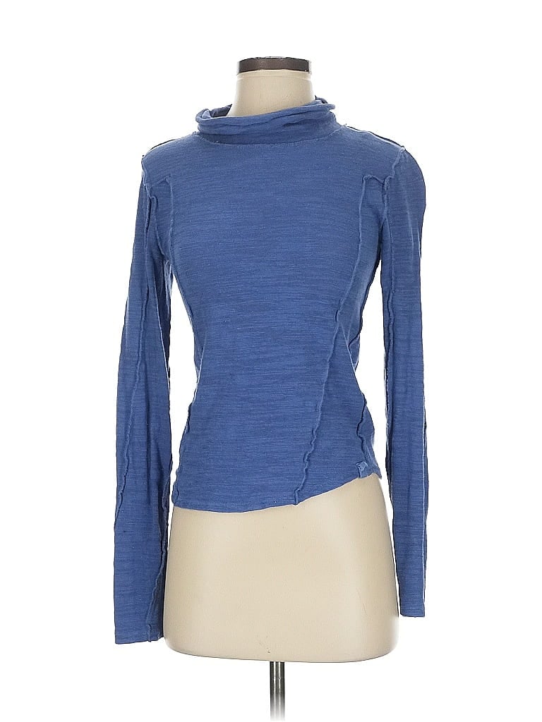 We the Free Blue Long Sleeve Turtleneck Size S - photo 1