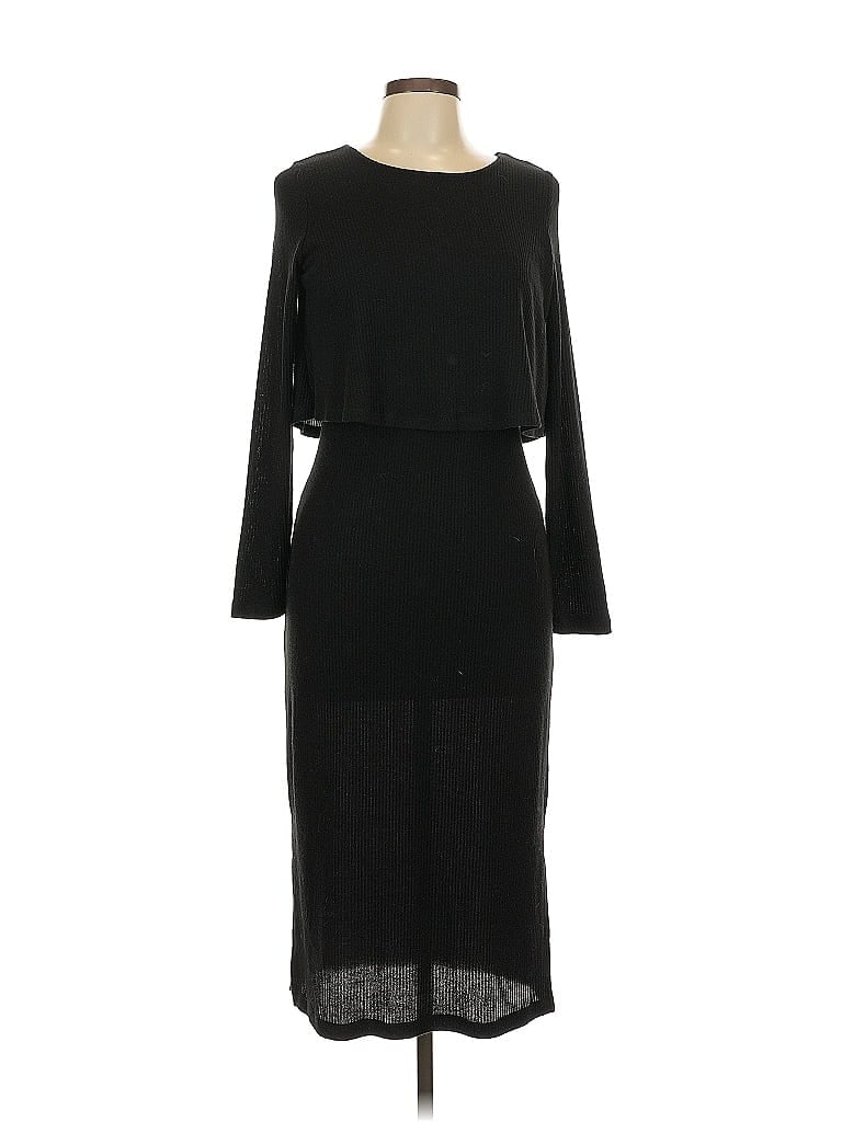 Everly Black Casual Dress Size M - photo 1