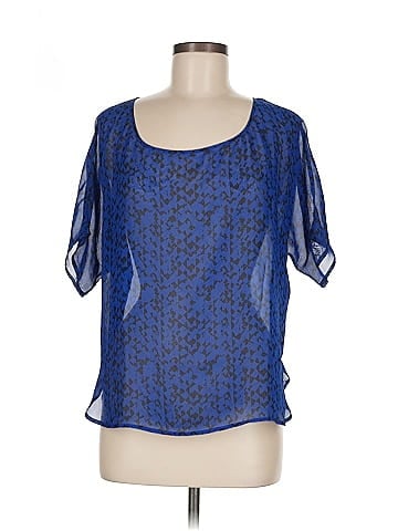 Aqua Short Sleeve Blouse (view 1)
