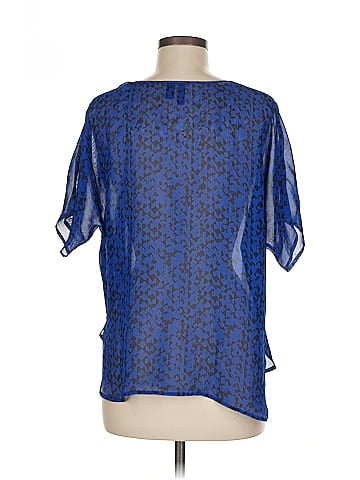Aqua Short Sleeve Blouse (view 2)