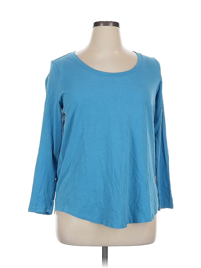 Pre-owned Terra & Sky 3/4 Sleeve T-shirt In Blue