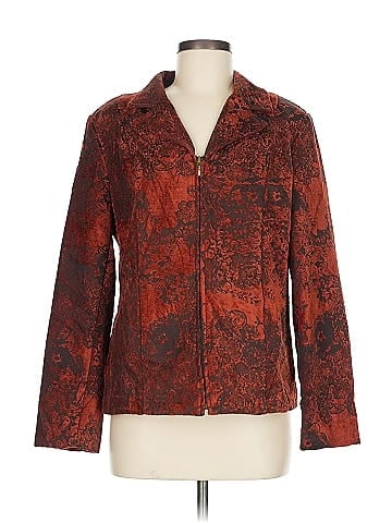 Christopher & Banks Brown Textured Christopher & Banks Tapestry Blazer (view 1)