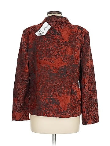 Christopher & Banks Brown Textured Christopher & Banks Tapestry Blazer (view 2)