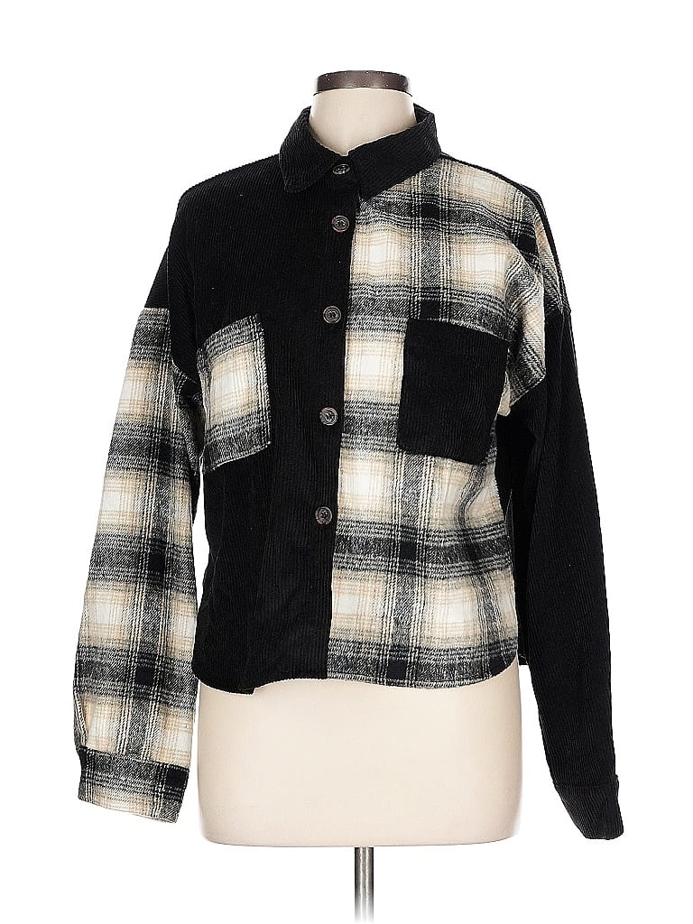 Blu Pepper Plaid Black Jacket Size L - photo 1