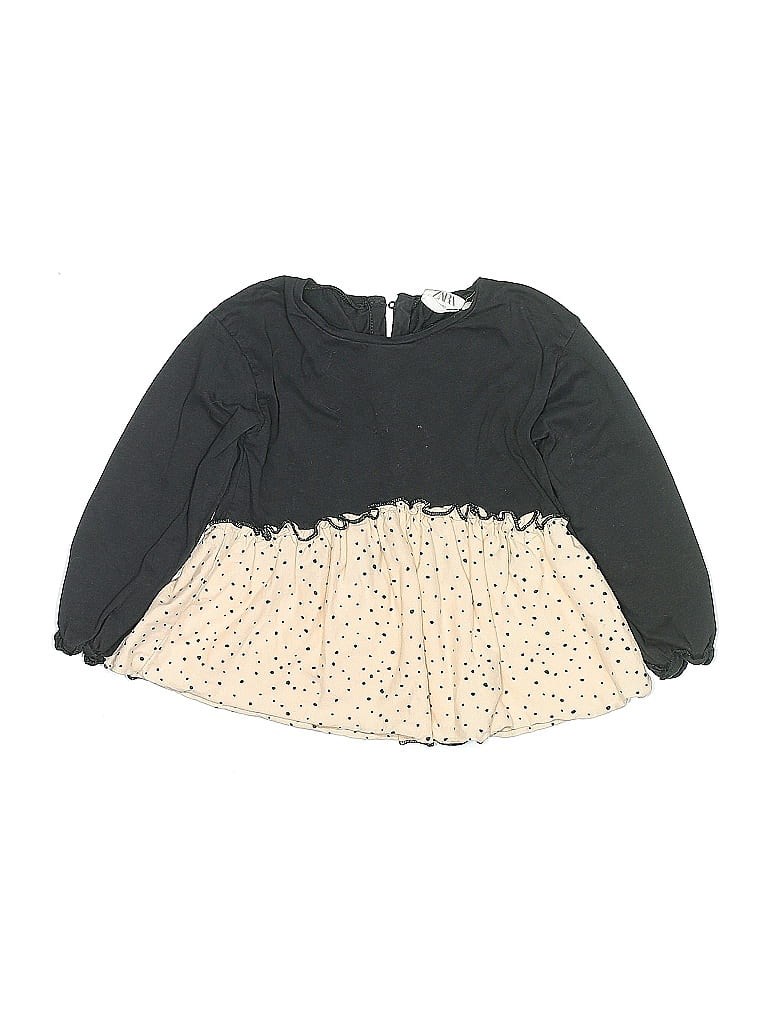 Zara Baby 100% Cotton Black Long Sleeve Blouse Size 2T - photo 1