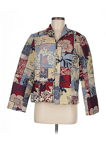 Christopher & Banks Colorful Tapestry Jacket with Patchwork (view 1)