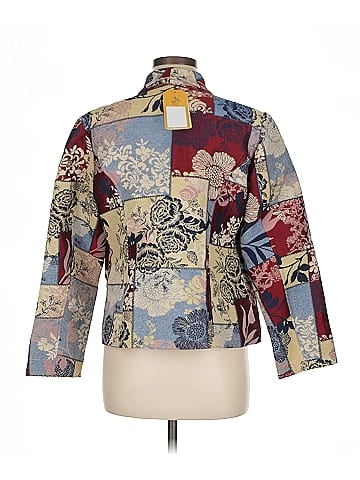 Christopher & Banks Colorful Tapestry Jacket with Patchwork (view 2)