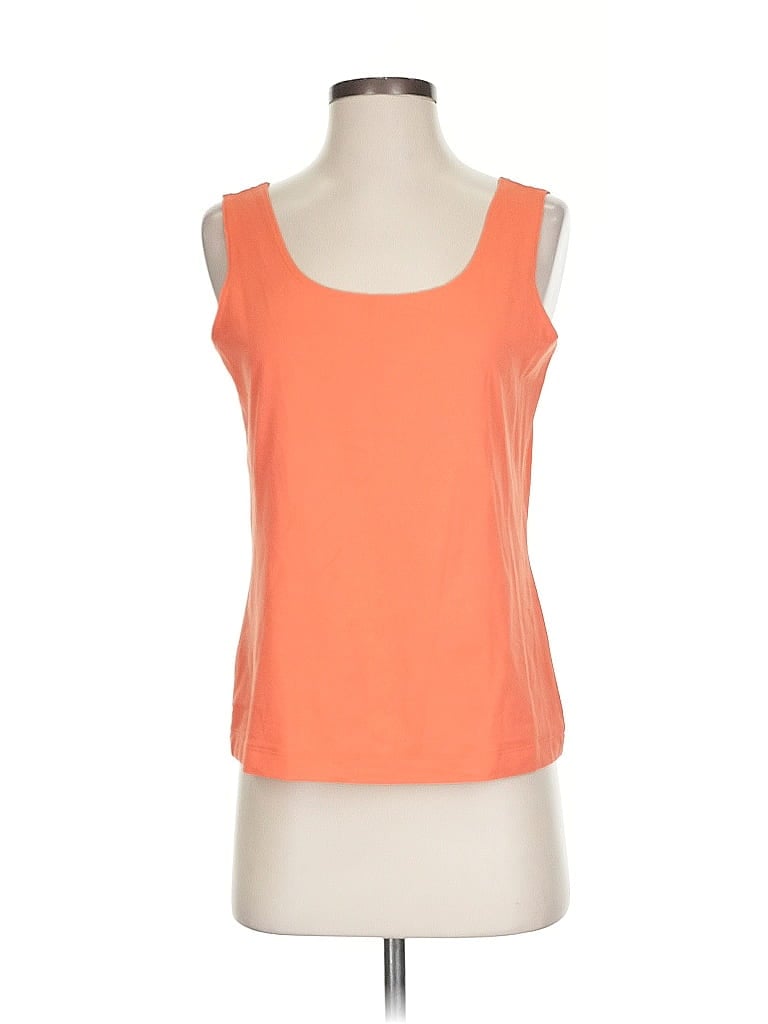 Pre-owned Chico's Tank Top Orange Square Neckline Tops