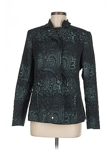 TanJay Elegant Black Paisley Pattern Blazer (view 1)