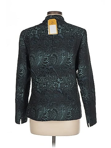 TanJay Elegant Black Paisley Pattern Blazer (view 2)