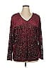 Karen Kane Burgundy Long Sleeve Blouse Size 2X - photo 1