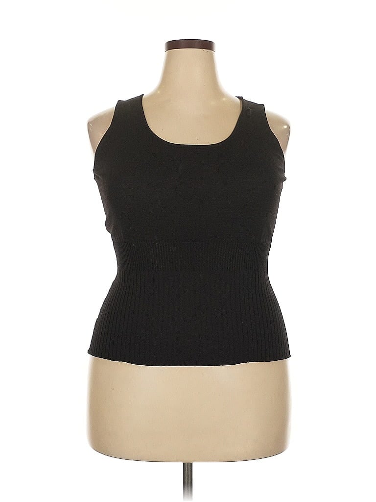 Pre-owned George Sleeveless Top Black Halter Neckline Tops