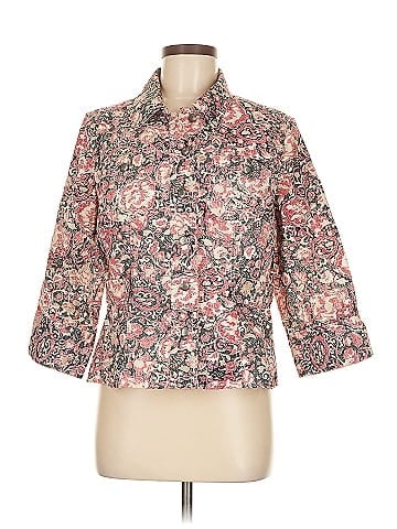 Christopher & Banks 3/4 Sleeve Button-Down Shirt (view 1)