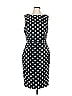 David Meister 100% Acetate Polka Dots Black Cocktail Dress Size 12 - photo 1