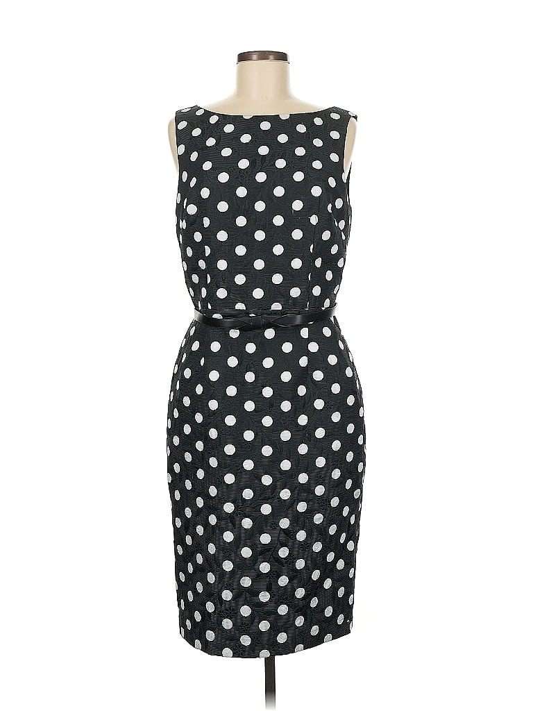 David Meister Polka Dots Black Cocktail Dress Size 8 - photo 1