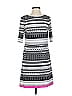Eliza J Graphic Gray Casual Dress Size 0 - photo 1