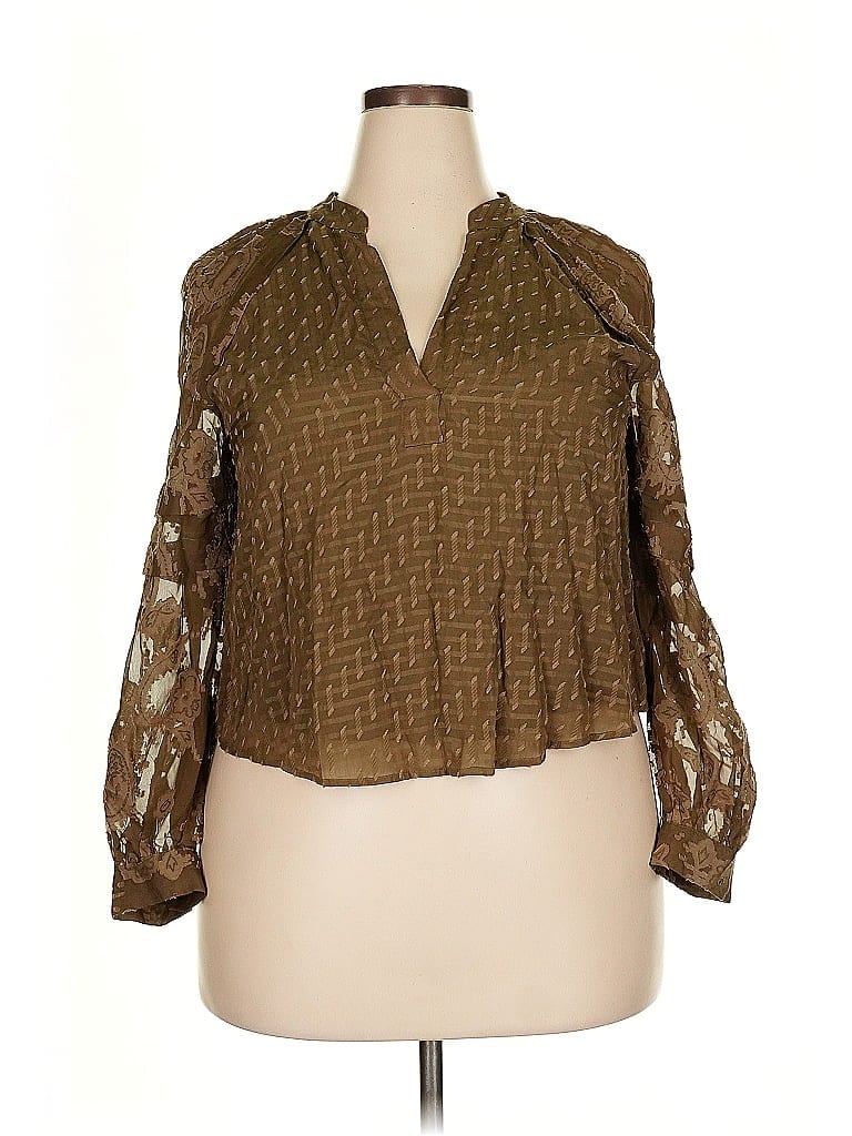 Pre-owned Iro 3/4 Sleeve Blouse In Brown