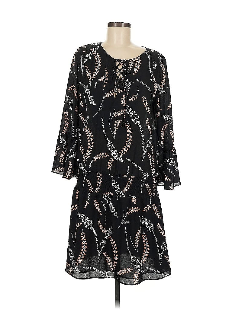 Chelsea28 100% Polyester Paisley Black Casual Dress Size M - photo 1