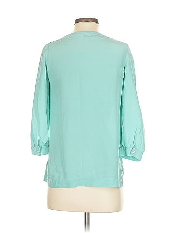 Fossil 3/4 Sleeve Silk Top (view 2)