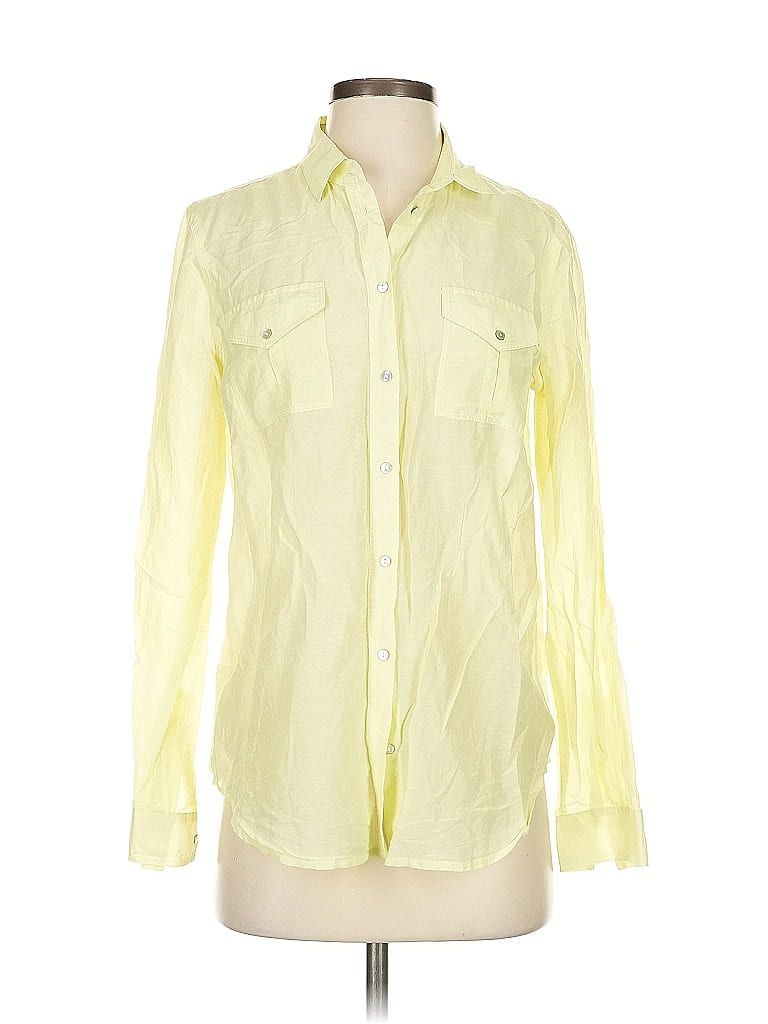 Victoria's Secret Yellow Long Sleeve Button-Down Shirt Size S - photo 1