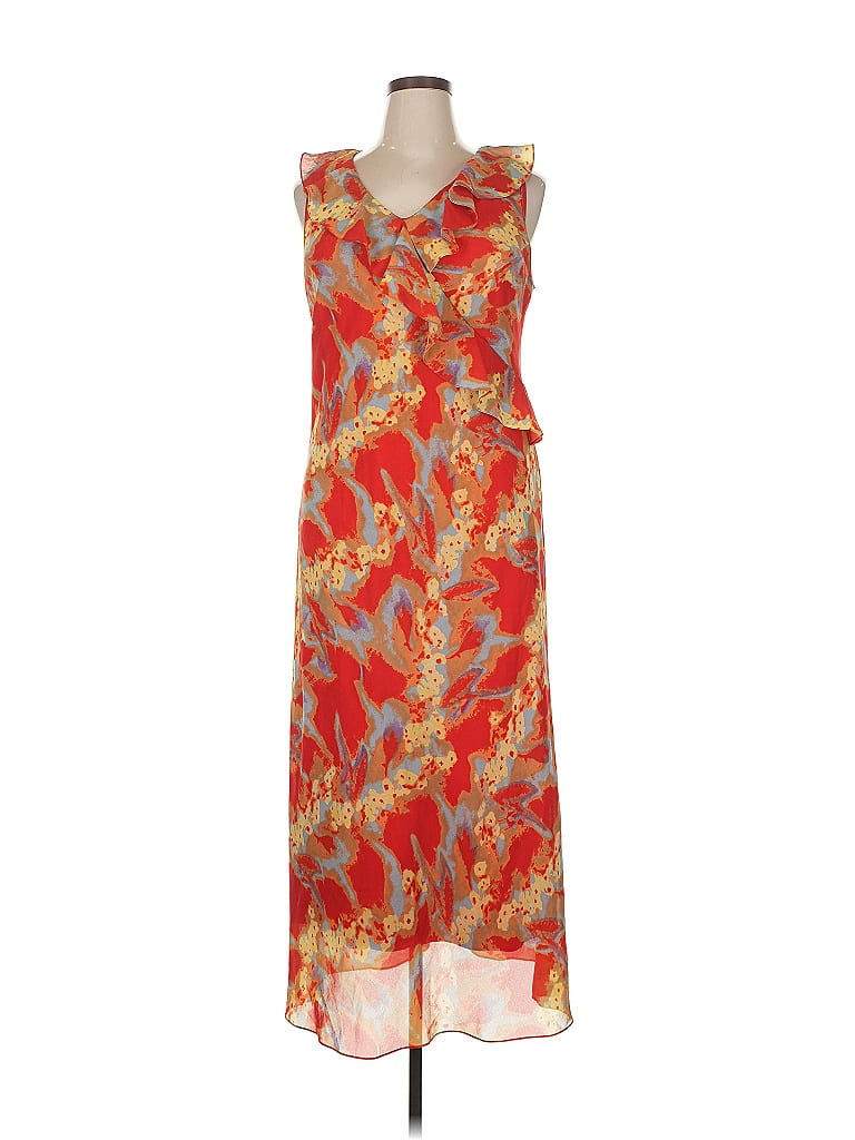 Avenue 100% Polyester Paisley Red Cocktail Dress Size 16 - 14 Plus - photo 1