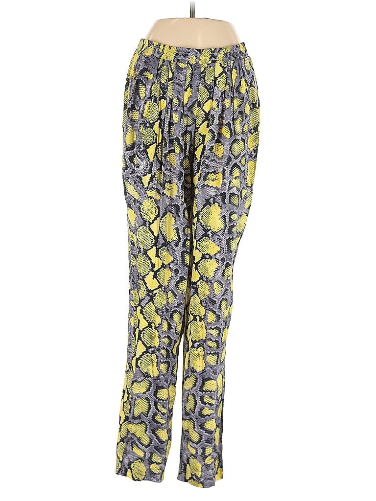 WAYF 100% Viscose Paisley Yellow Casual Pants Size S - photo 1