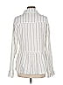 Mystree 100% Cotton Stripes Ivory Long Sleeve Button-Down Shirt Size M - photo 2