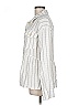 Mystree 100% Cotton Stripes Ivory Long Sleeve Button-Down Shirt Size M - photo 5