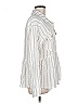 Mystree 100% Cotton Stripes Ivory Long Sleeve Button-Down Shirt Size M - photo 4