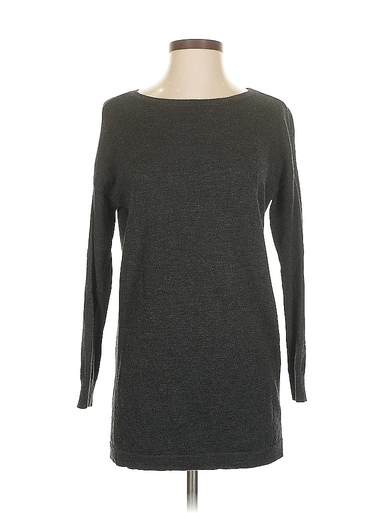 Pre-owned Eileen Fisher Wool Sweater In Gray