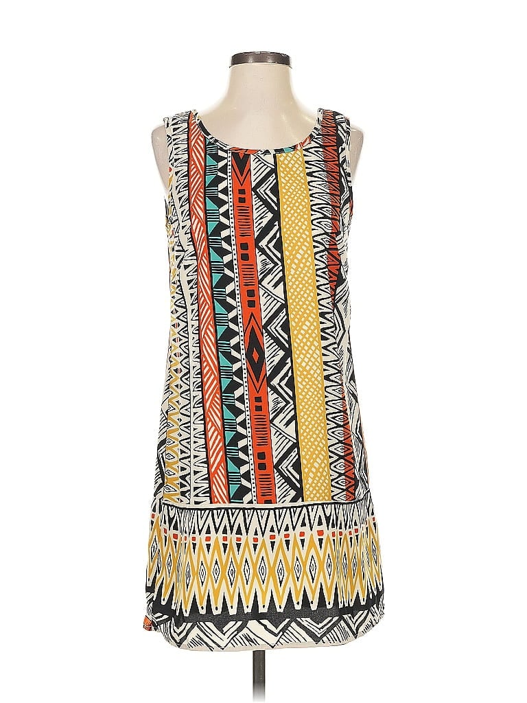 Pre-owned Pink Owl Casual Dress In Yellow