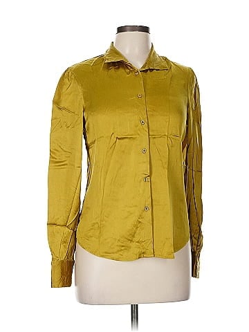 Sutton Studio Elegant Gold Silk Long Blouse (view 1)